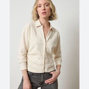 Lilla P Ivory Button-Down Shirt